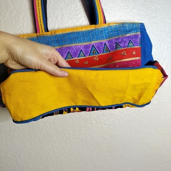 Laurel Burch Sun N Sand Fantastic Feline Totem Tote Bag Purse Handbag Cats Color - Picture 6 of 9